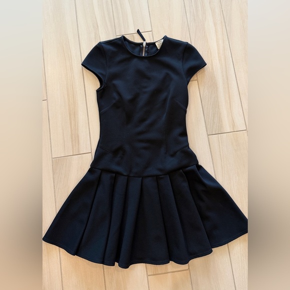 Torn by Ronny Kobo Dresses & Skirts - Torn by Ronny Kobo Black Pleated drop waist Cocktail Dress